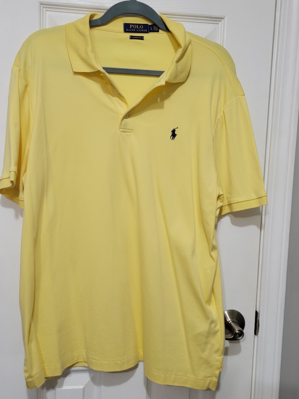 Ralph Lauren Soft Yellow Polo with Navy Pony